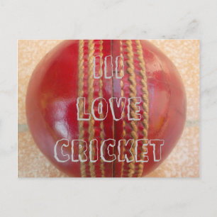 I Love Cricket game Customise Product postcard