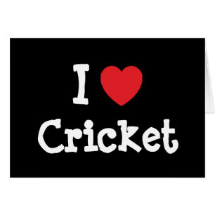 I love Cricket heart custom personalised