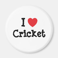 I love Cricket heart custom personalised