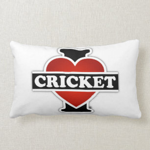 I Love Cricket Lumbar Cushion