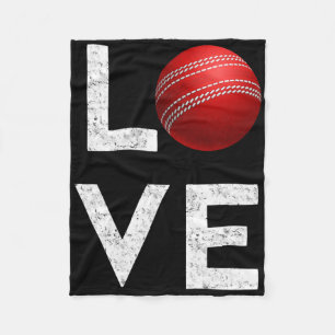 I Love Cricket! Pionate Cricket Player Fleece Blanket