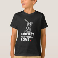  I love cricket Stylish cricket silhouette design