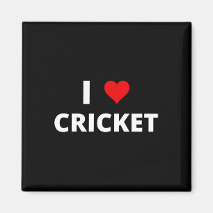 I Love Cricket (with A Red Heart)  Magnet