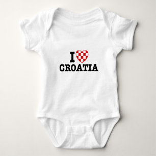 I Love Croatia Baby Bodysuit