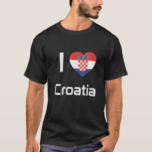 I Love Croatia CROATIA Flag Vintage T-Shirt