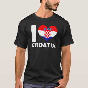 I Love Croatia Heart Flag Croatia T-Shirt