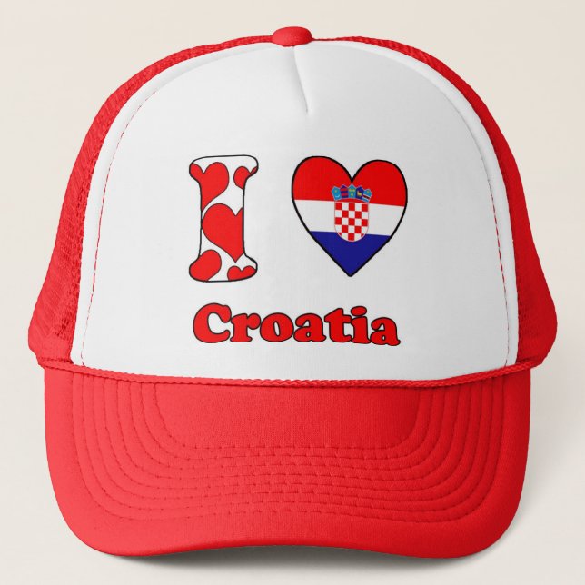 I love Croatia Trucker Hat (Front)