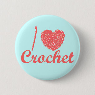 I Love Crochet Button