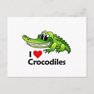 I Love Crocodiles Postcard
