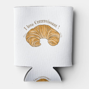 I LOVE CROISSANT, CROISSANT BISCUIT FOOD CAN COOLER