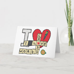 I Love Crossword Puzzles Card