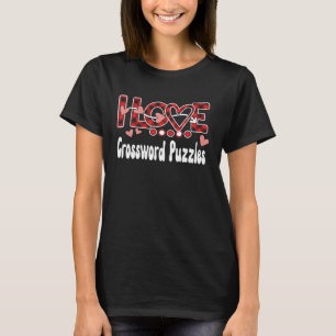 I Love Crossword Puzzles Girls Crossword Puzzles T-Shirt