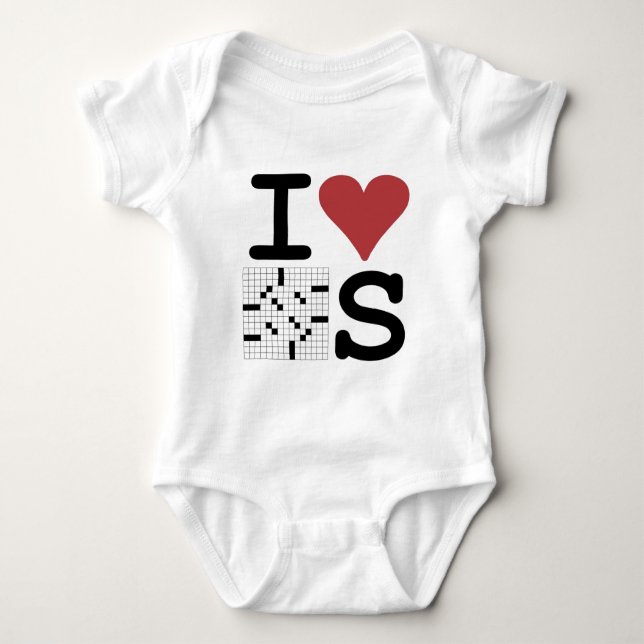 I Love Crosswords Clothing and Accessories Baby Bodysuit (Front)
