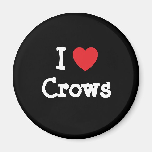 I love Crows heart custom personalised Magnet (Front)