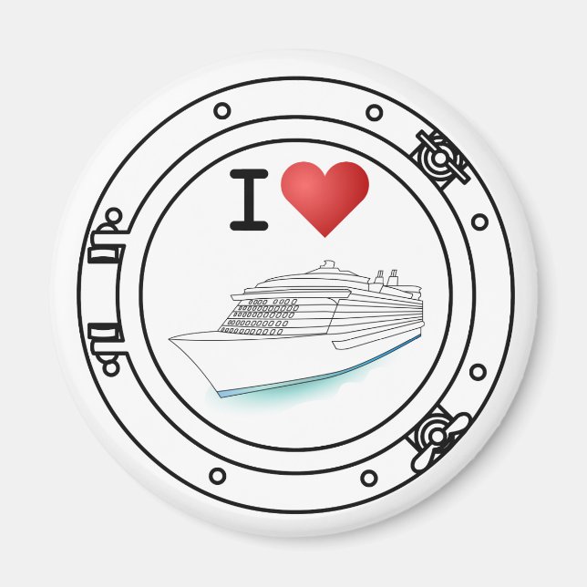 I Love Cruise Ships Magnet (Front)