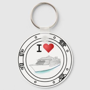 I Love Cruising Key Ring