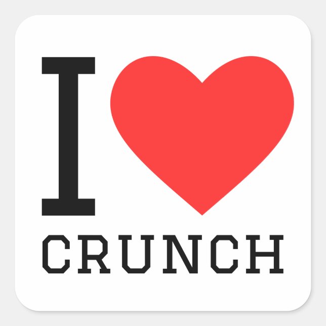 I love crunch square sticker (Front)