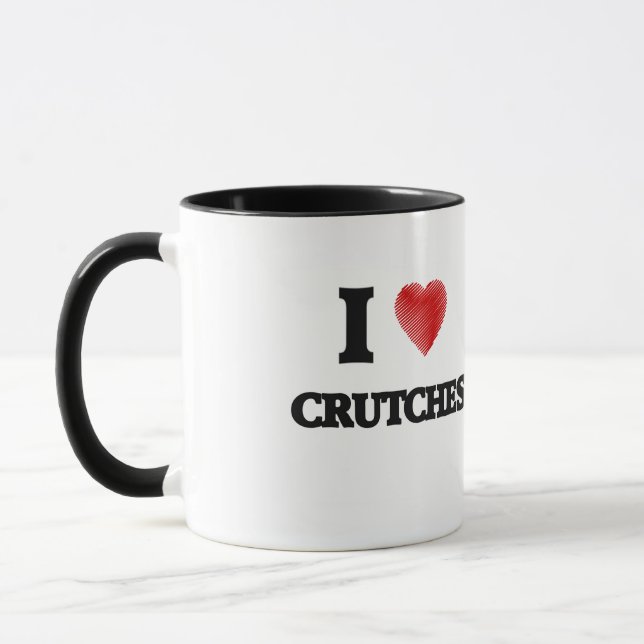 I love Crutches Mug (Left)