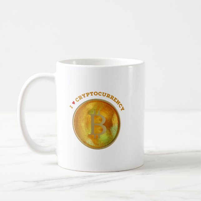 I Love Cryptocurrency Coffee Mug (Left)