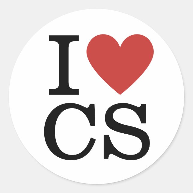 I ❤️ Love CS - Customer Service Dept. - STICKER (Front)