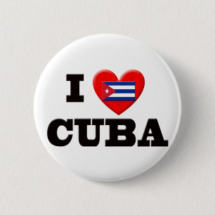 I Love Cuba 6 Cm Round Badge
