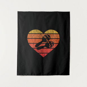 I Love Cuban Maracas Percussion Tapestry