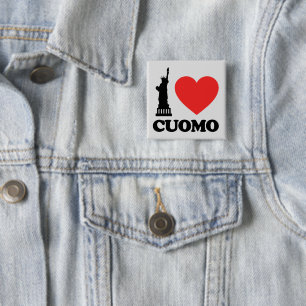 I Love Cuomo   Statue of Liberty 15 Cm Square Badge