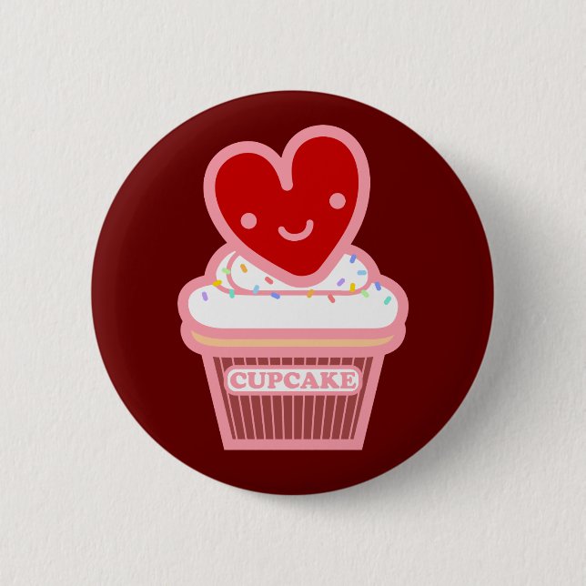 I Love Cupcake Button (Front)