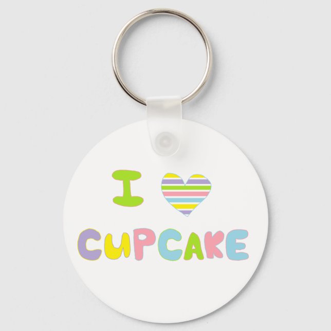 I Love Cupcake Key Ring (Front)