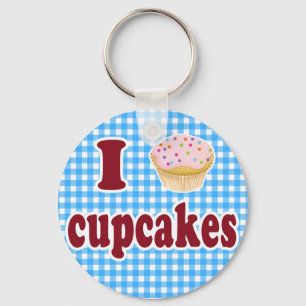I Love Cupcakes Key Ring