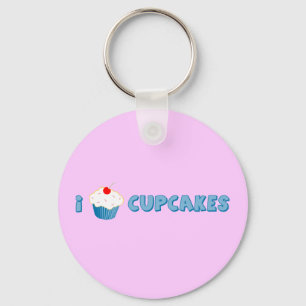 I Love Cupcakes Key Ring
