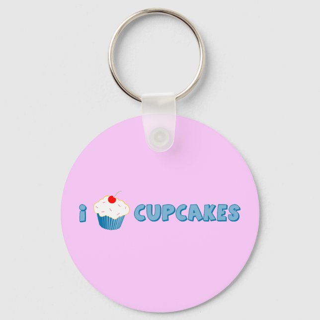 I Love Cupcakes Key Ring (Front)