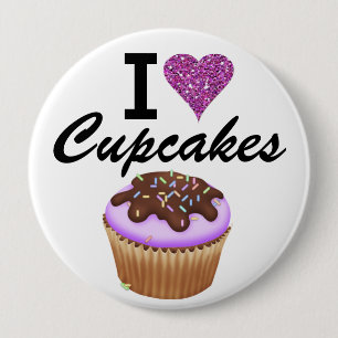 I Love Cupcakes - SRF 10 Cm Round Badge