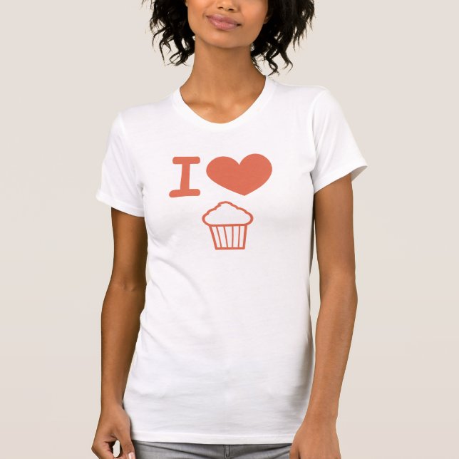 I Love Cupcakes T-Shirt (Front)