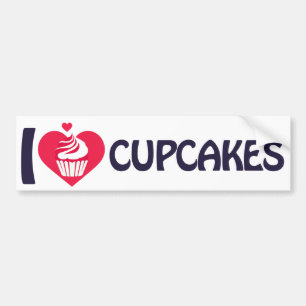 I love Cupcakes T-Shirt Bumper Sticker