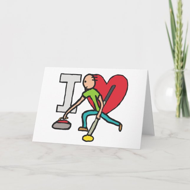 I Love Curling Card (Front)