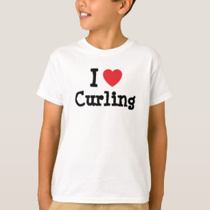 I love Curling heart custom personalised T-Shirt