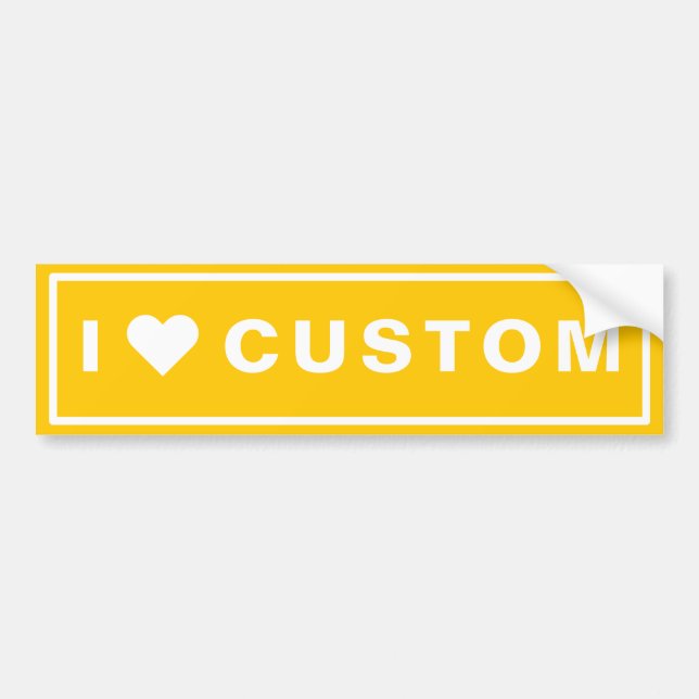 I love Custom Bumper Sticker (Front)