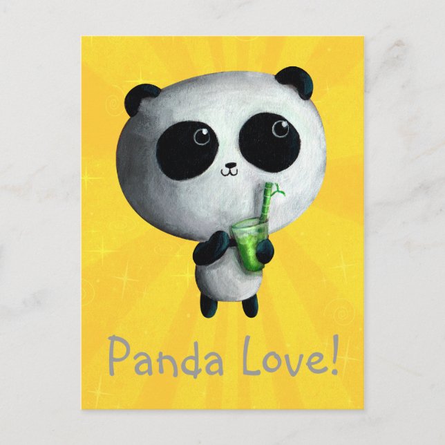 I love Cute Pandas Postcard (Front)