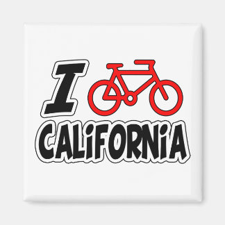 I Love Cycling California Magnet