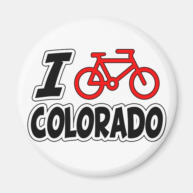 I Love Cycling Colorado Magnet (Front)