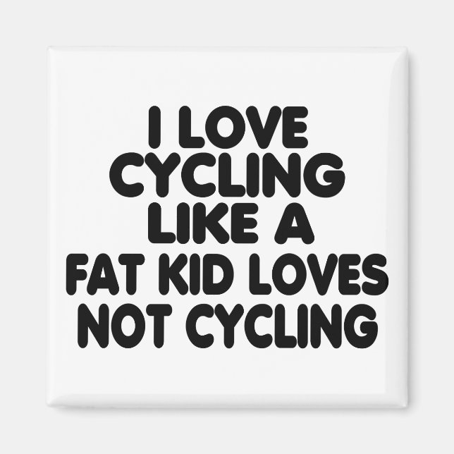 I Love Cycling Magnet (Front)