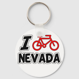 I Love Cycling Nevada Key Ring