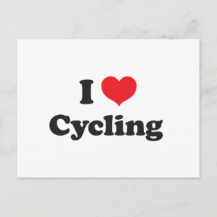 I love cycling postcard