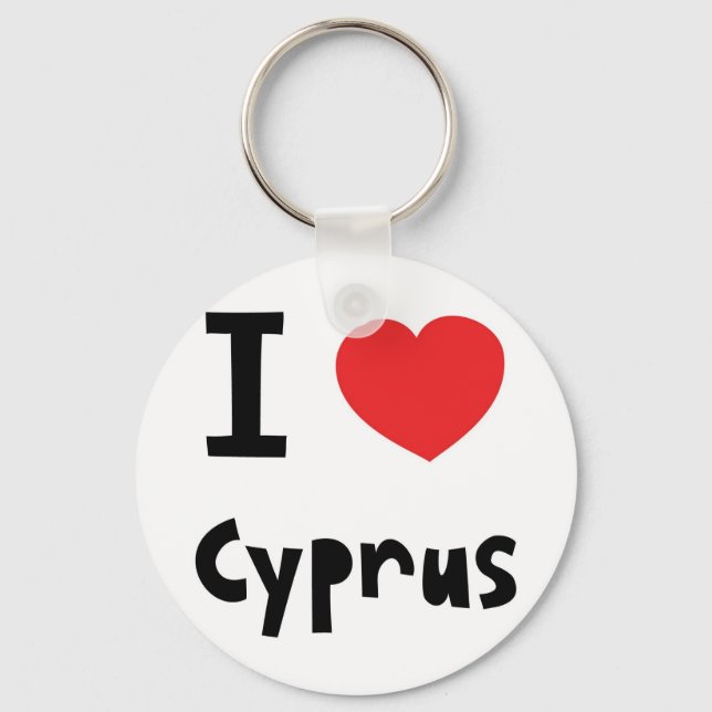 I love Cyprus Key Ring (Front)