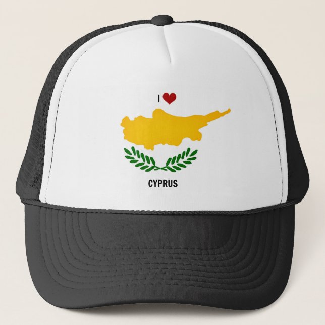 I Love Cyprus Trucker Hat (Front)