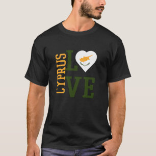 I Love Cyprus With Cypriot Flag Cypriot Pride T-Shirt