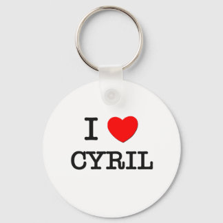 I Love Cyril Key Ring