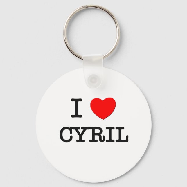 I Love Cyril Key Ring (Front)