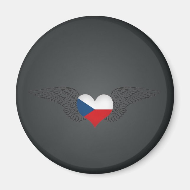 I Love Czech Republic -wings Magnet (Front)